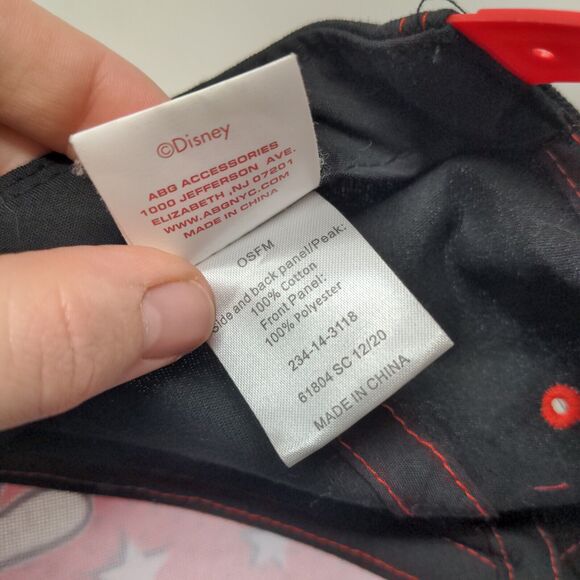 Disney Mickey Mouse Boy's Snapback Hat Black Red OSFA Graphic Logo - Picture 9 of 9